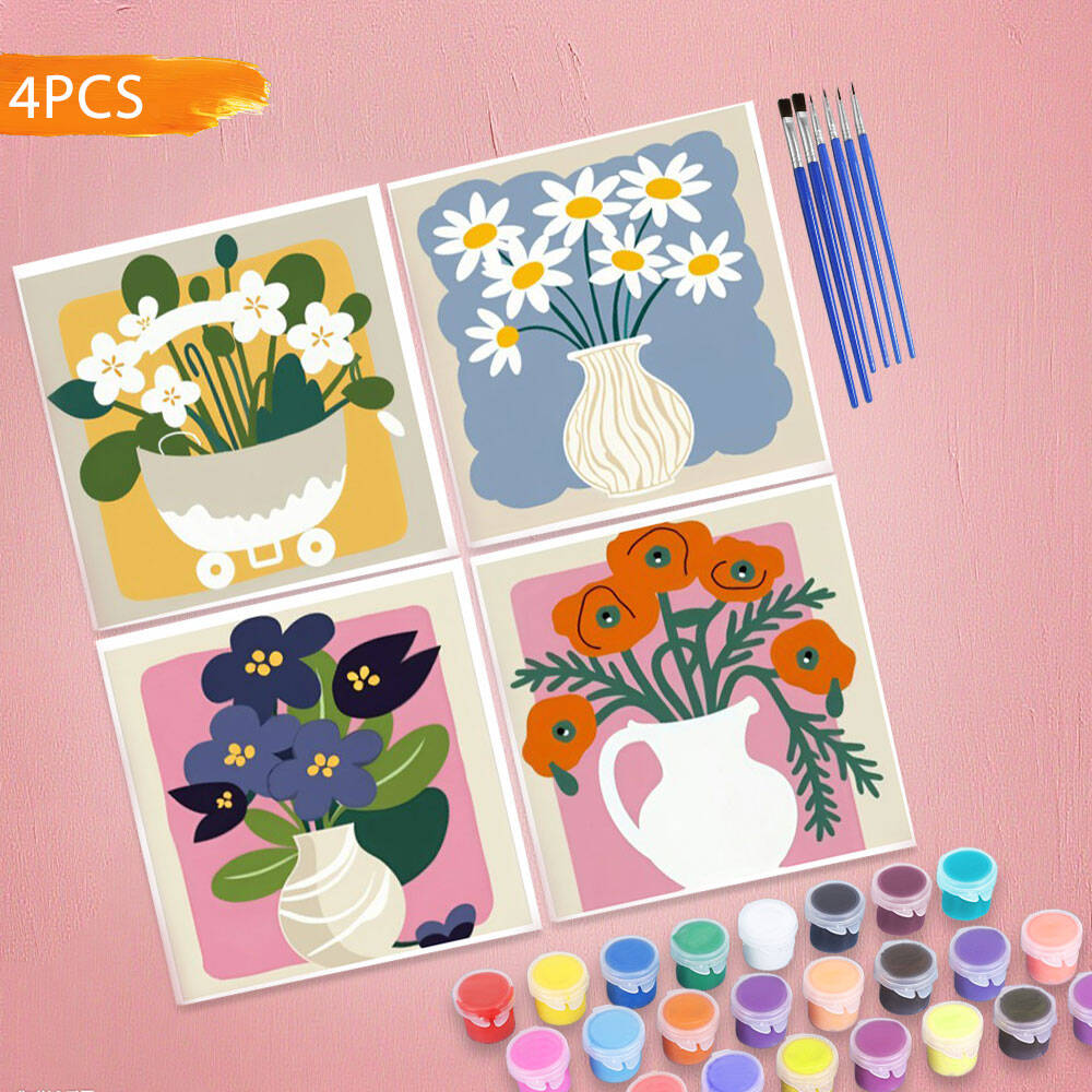 Florist Supply Vases - Pintura por número kit mediterrâneo vila
