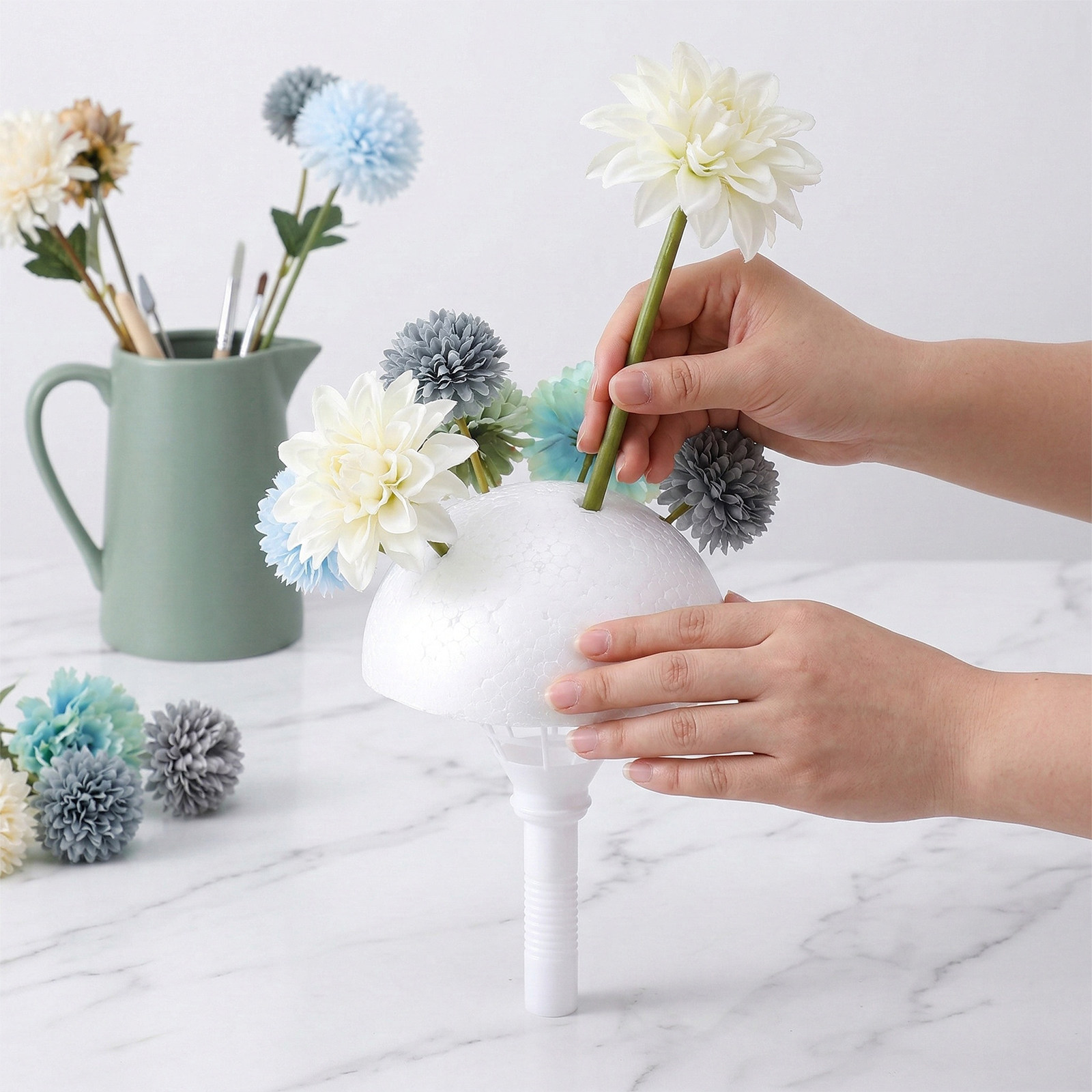 Bouquet Holder Foam - 2 Conjuntos de Suportes de Espuma