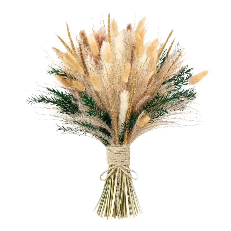 Dried Flower Bunch - Granel 100 peças hastes grama pampas