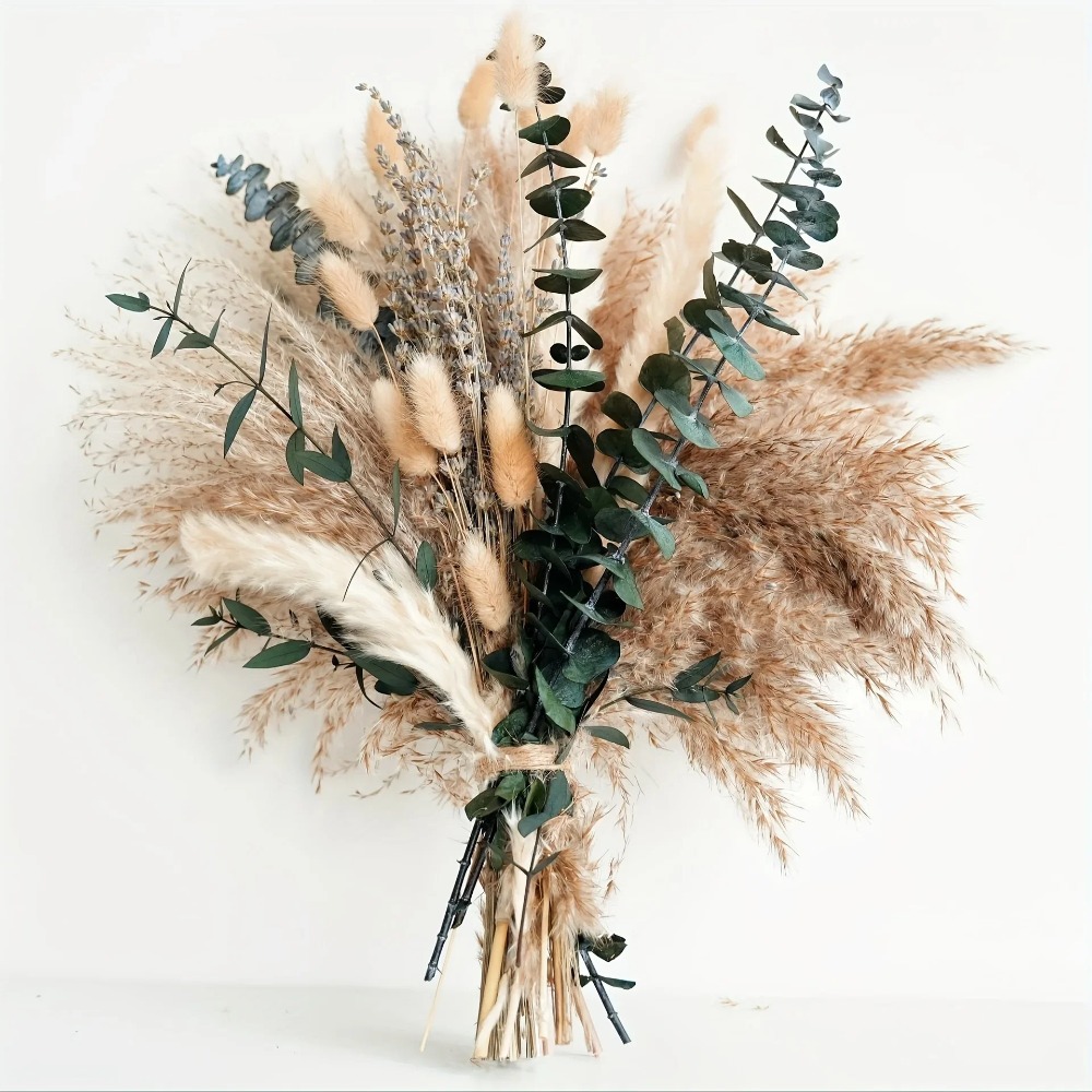 Dried Flower Bunch - Buquê de flores secas naturais, 80