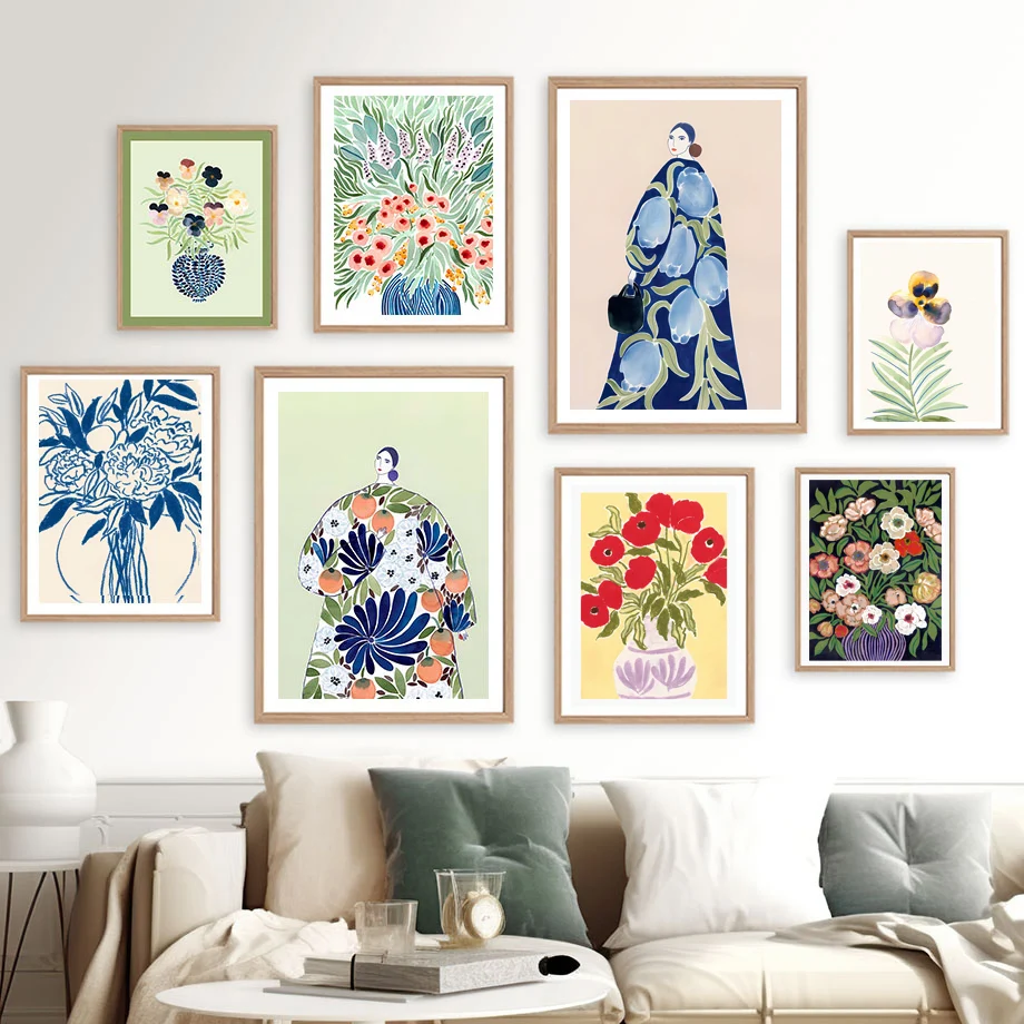 Florist Supply Vases - Pintura em Tela Abstrata de Mulher
