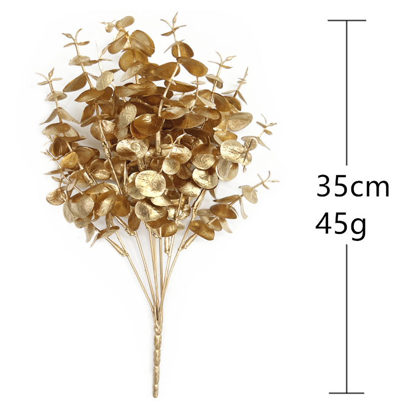 Flor artificial dourada prata  - Dried Flower Bunch avaliação e preço