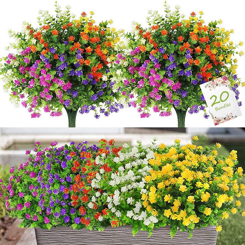 3/6 pçs planta artificial flor - Florist Supply Vases avaliação e preço