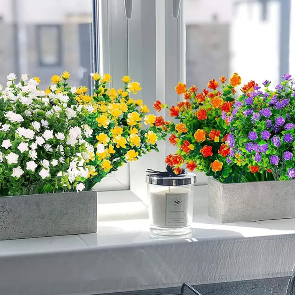 3/6 pçs planta artificial flor - Florist Supply Vases avaliação e preço