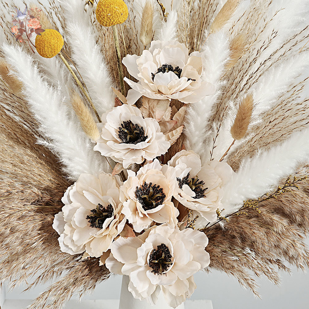 Buquê de flores artificiais fo - Dried Flower Bunch avaliação e preço
