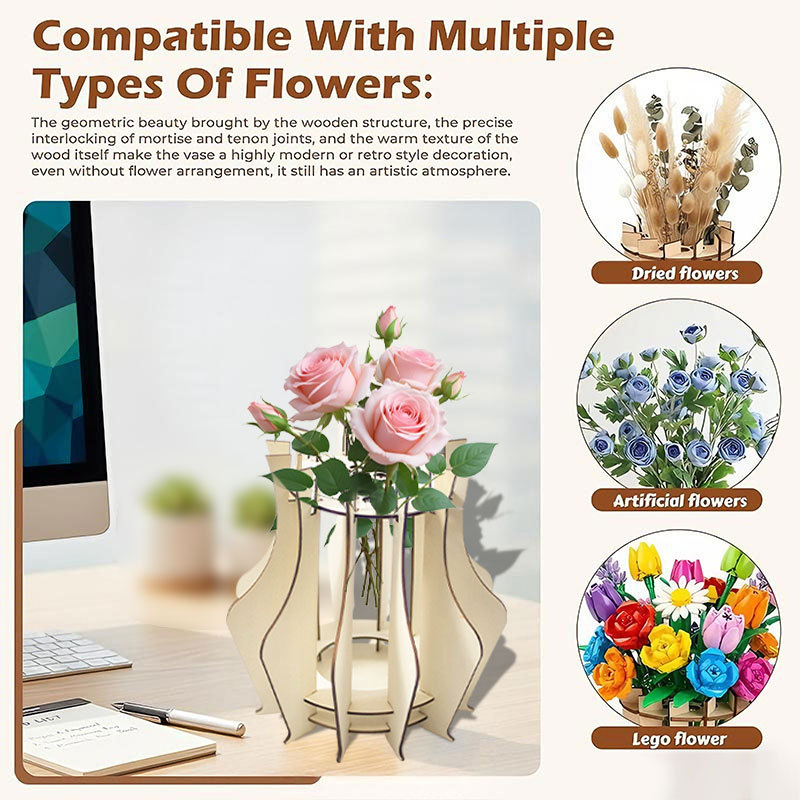 Vaso de madeira para buquês, v - Florist Supply Vases avaliação e preço