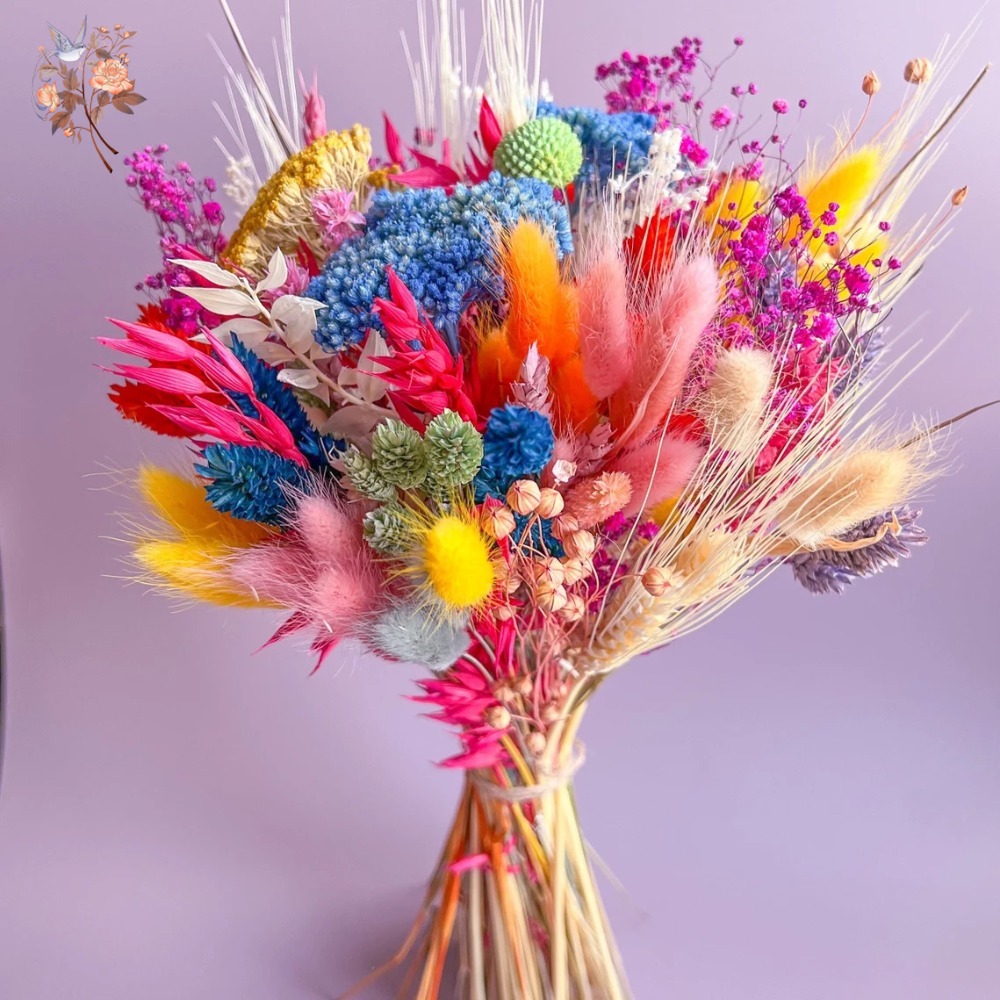 Buquê de Flores Secas Colorida - Dried Flower Bunch avaliação e preço