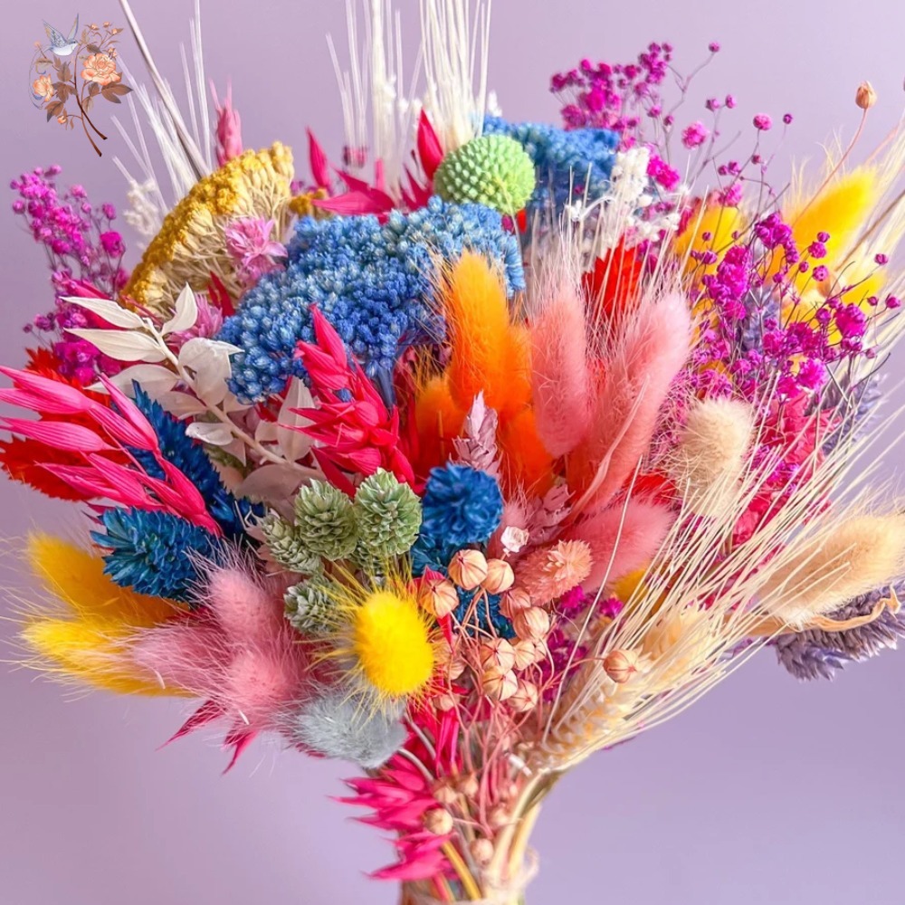 Buquê de Flores Secas Colorida - Dried Flower Bunch avaliação e preço