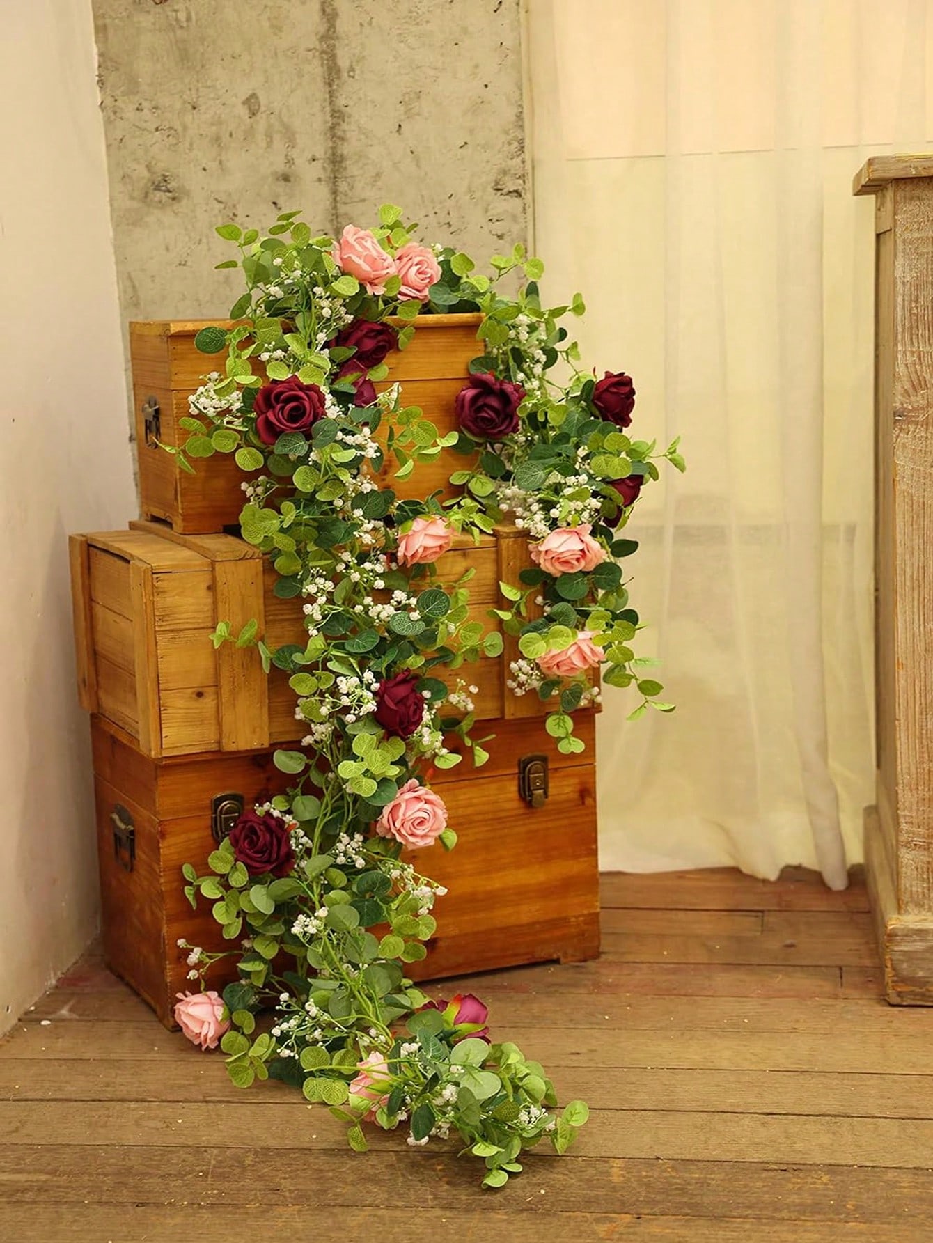 1pc 5.9ft artificial eucalipto - Eucalyptus Preserved avaliação e preço