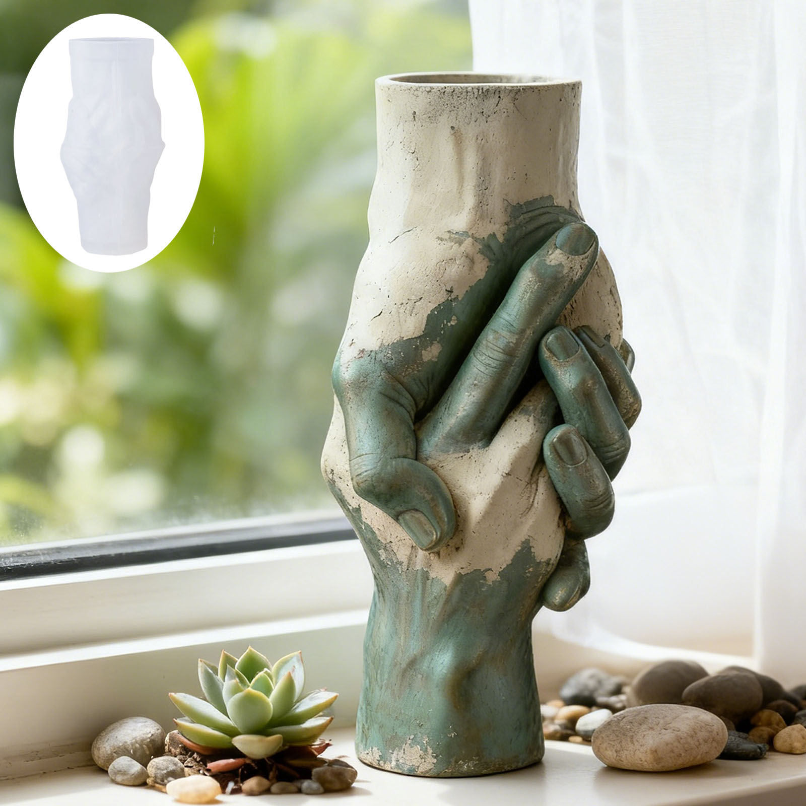Molde artístico de silicone pa - Florist Supply Vases avaliação e preço