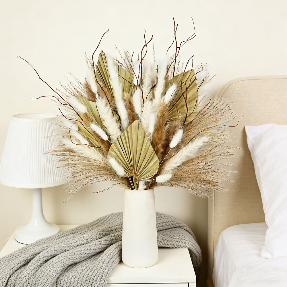 Buquê de folhas de palmeira se - Dried Flower Bunch avaliação e preço