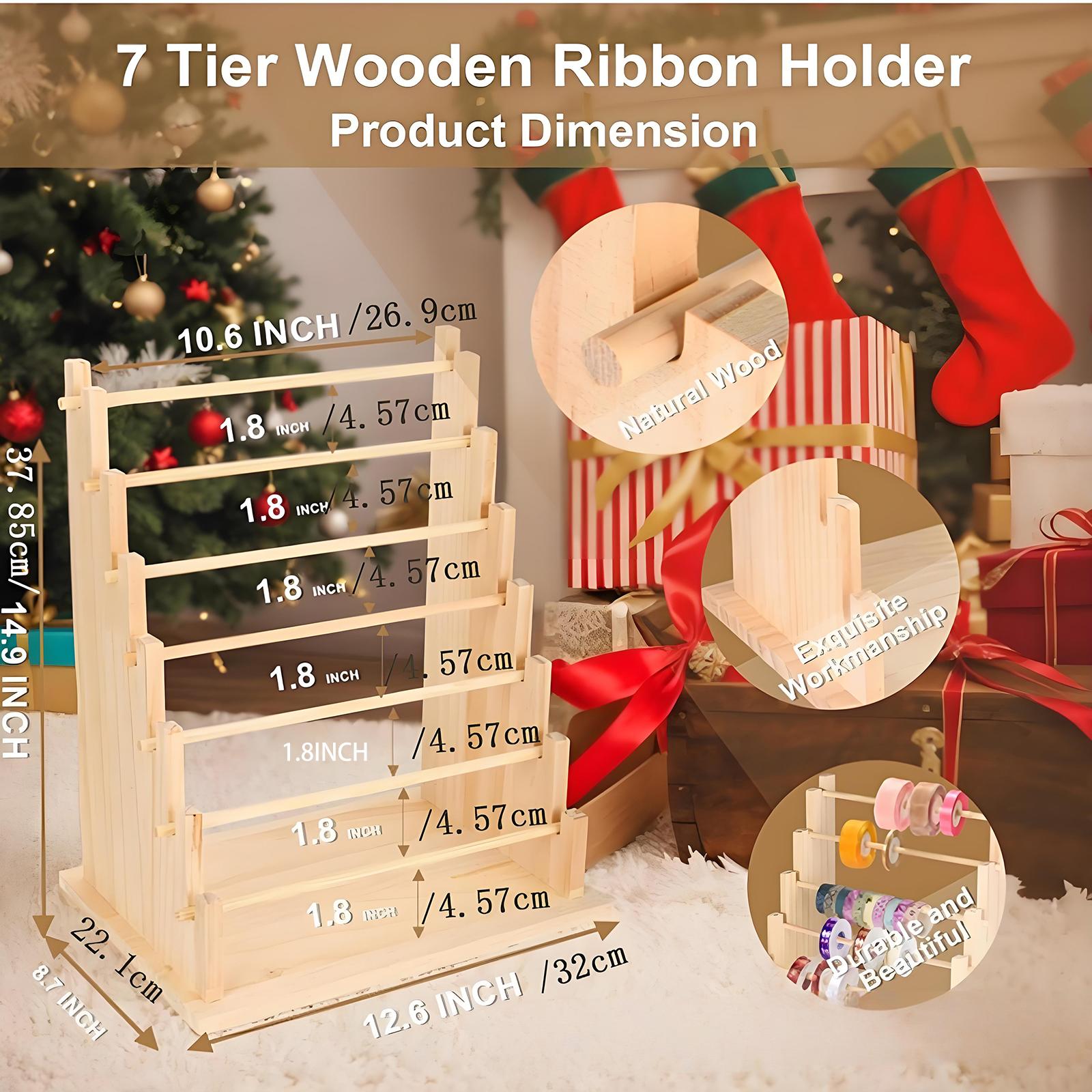 Organizador de Fitas de Madeir - Florist Supply Ribbon avaliação e preço